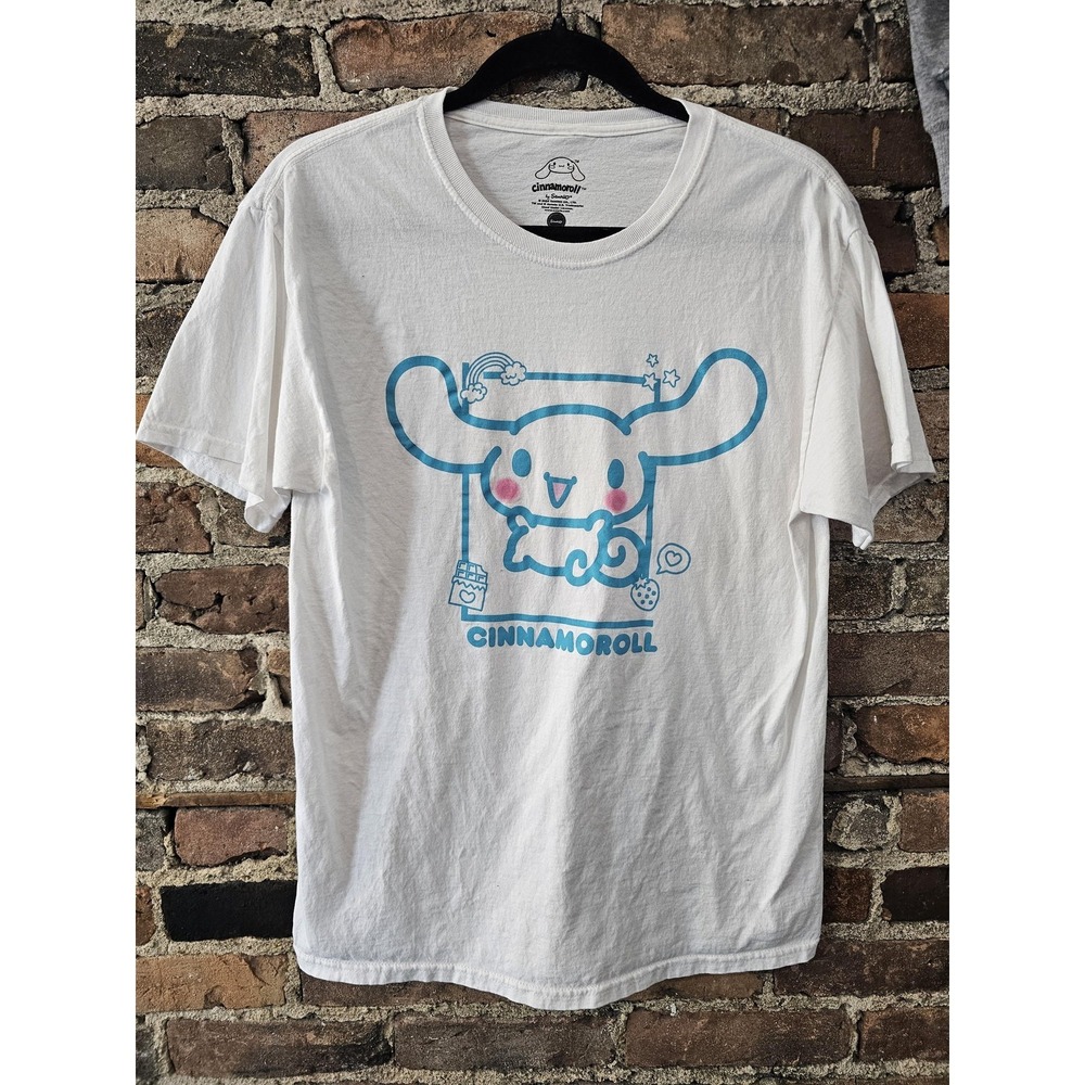 Cinnamoroll Shirt‎ Mens Small White Sanrio Kawaii Anime Graphic Tee T-Shirt